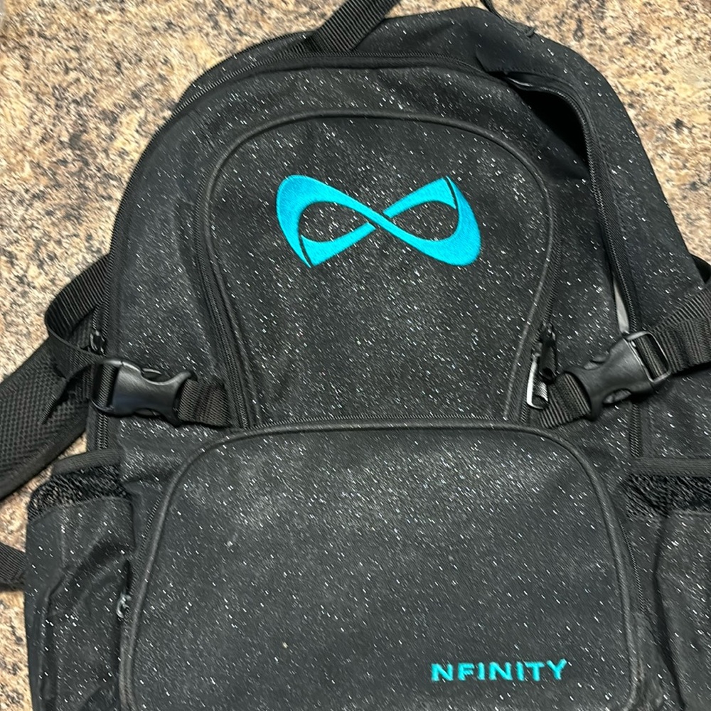 Nfinity black sparkle backpack